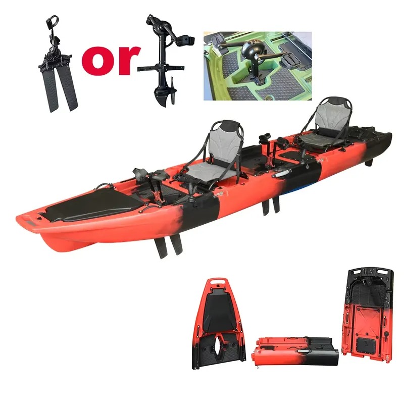 Hot Sale 14FT 2-Person Double  - đánh giá và giá Fishing Kayak Pedal Drive